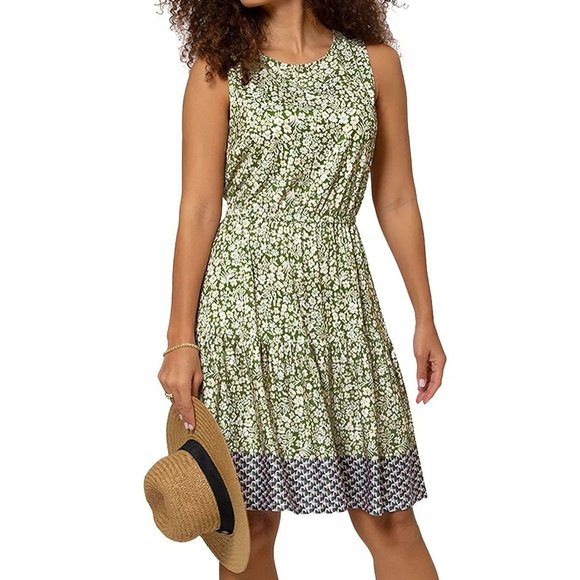 LEOTA Kristen Floral Ruffle Hem Dress - NWT - Small - Picture 5 of 5